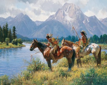 Indiens d’Amérique occidentale 24 Peinture à l'huile
